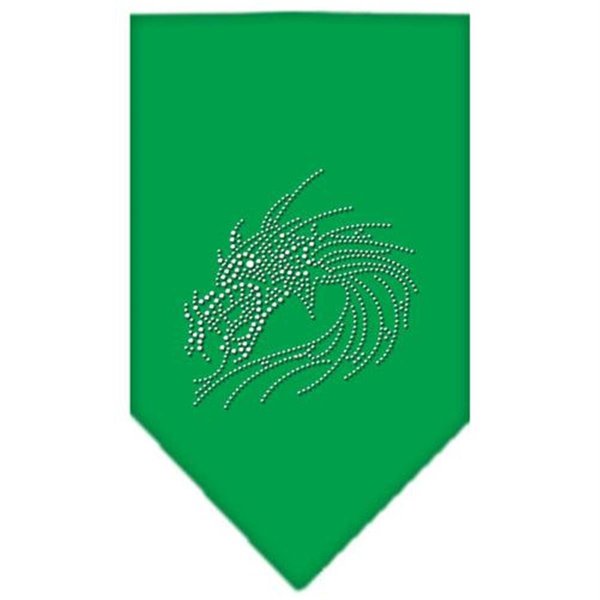 Unconditional Love Dragon Rhinestone Bandana Emerald Green Large UN813678